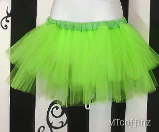 Neon Green Faerie Cyber Rave Anime Tutu Skirt Ballet