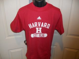 NEW Harvard Crimson YOUTH Medium M 10/12 Red Adidas SHIRT 4BT