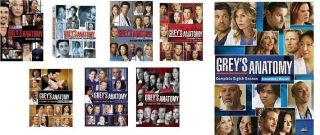 Greys Anatomy DVD Set Seasons 1 2 3 4 5 6 7 8 Every Season Every