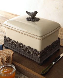New GG Collection Gracious Goods Bread Box Beverage Holder Metal Base