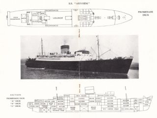 Harwich Essex SS Arnhem WW2 War SHIP Liner Boat Book 1940s Hand Signed