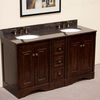 Legion Furniture 60 Double Bathroom Vanity Set with Four Door