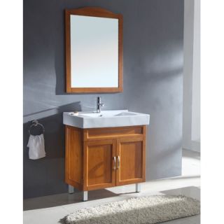 Virtu Ultra Modern Ceanna 55 Wall Mounted Single Bathroom Vanity Set