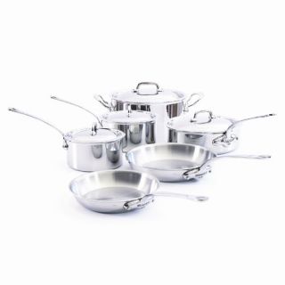 All Clad 3 Ply Stainless Steel 10 Piece Cookware Set   8400000252