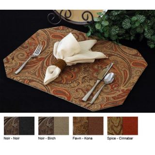 Pacific Table Linens Timeless Paisley Reversible Rectangle Placemat