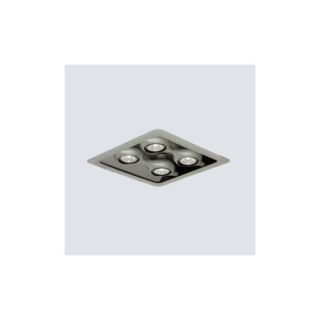 Space Four Light Square Recessed Light in Metallic Gray