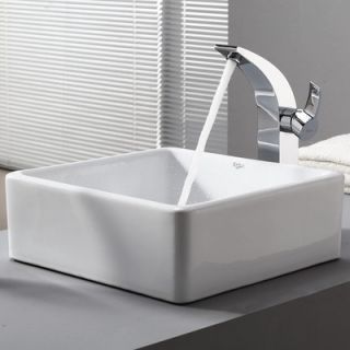 Kraus Bathroom Combos Single Hole Waterfall Illusio Faucet with Single