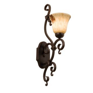 Kalco Vine One Light Wall Sconce with Natural Penshell Shade in Bark