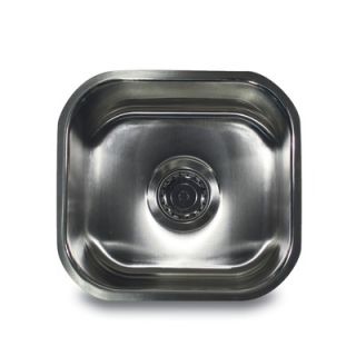 Nantucket Sinks 13 x 13 Square Undermount Bar / Prep Sink in Brushed