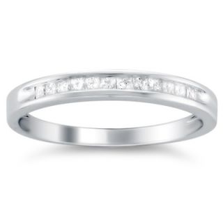 Niru 14k White Gold 1/4 CTW Channel Set Diamond Wedding Ring