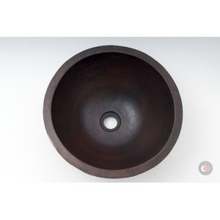 Ambiente 17 Copper Handmade Bar Vessel Double Wall Round Sink   CS