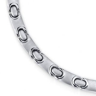  Amazing Style Titanium Mens Flat Link 20 inch Chain Necklace