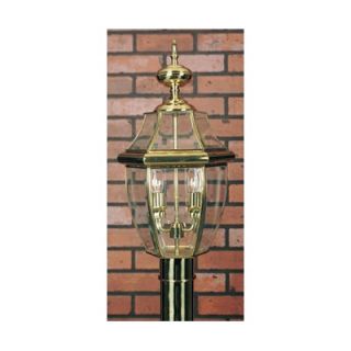 Quoizel 21 Newbury Outdoor Post Lantern in Polished Brass