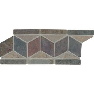 Shaw Floors Slate V Pattern Listello 4 x 10 Tile Accent   CS465