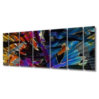  Carl 3 Dimensional Holographic Wall Art in Black Multi   23.5 x 60