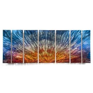  Abstract by Ash Carl Metal Wall Art in Multi   23.5 x 60   SWS00070
