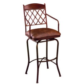 Pastel Furniture Napa Ridge Rust 30 Swivel Bar Stool w/ Arms in