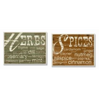 Stupell Industries Herbs and Spices Kitchen Wall Plaques (Set of 2