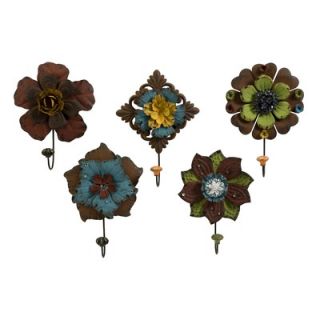 IMAX Caldwell Floral Wall Hooks (Set of 5)
