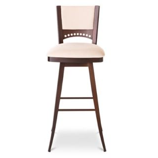 Amisco Lily 26 Swivel Counter Stool with Upholstered Seat and