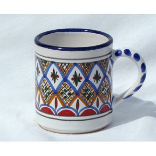 Le Souk Ceramique Tabarka Design Coffee Mugs (Set of Four)