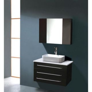 Virtu Ivy Single 31.5 Bathroom Vanity Set in Black