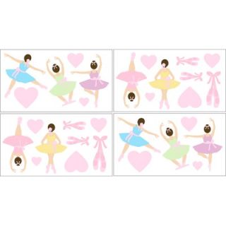 Sweet Jojo Designs Ballerina Wall Decals Sheets (Set of 4)   Decal