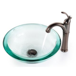 Kraus Clear 34mm Edge Glass Vessel Sink   GV 150 19mm