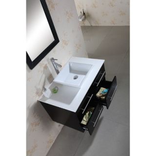 Virtu Marsala Single 36 Bathroom Vanity Set in Espresso