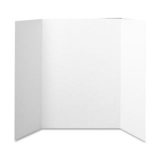 Project Board Display, Tri Fold Board, 36x48, White