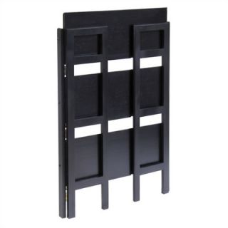 Winsome Basics 39 H Black Folding Three Tier Bookshelf