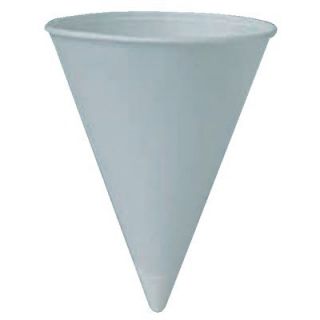 Solo Solo   Paper Cone Water Cups 4 1/4 Oz. Rolled Rim Unprinted Cup