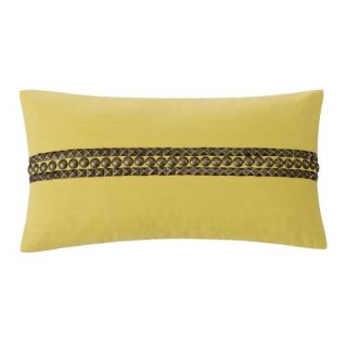 Abstract Palm Oblong Pillow in Cress Green