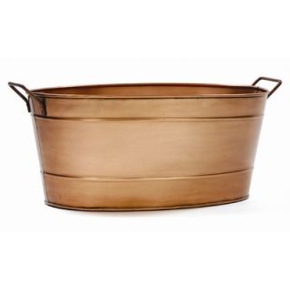 ACHLA Oval Tub Planter with Wrought Iron Handles