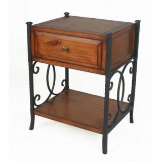 Privilege Country Wood 1 Drawer Nightstand