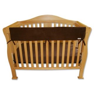 Trend Lab 51 Brown Fleece Front Crib Rail Cover