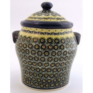 Polish Pottery 56 oz Large Jar   Pattern DU1   1100 DU1