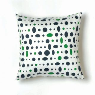 Cosmic Small Pillow in Navy, Green and White