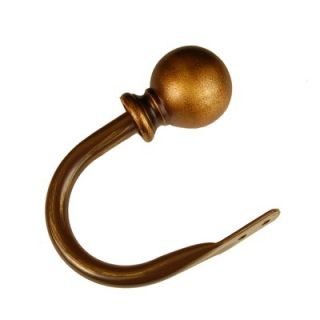 BCL Drapery Hardware Classic Ball Holdback in Antique Gold (Set of 2