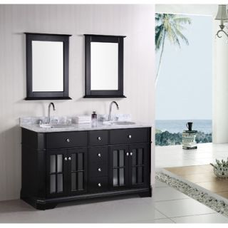 Design Element Imperial 60 Double Sink Bathroom Vanity