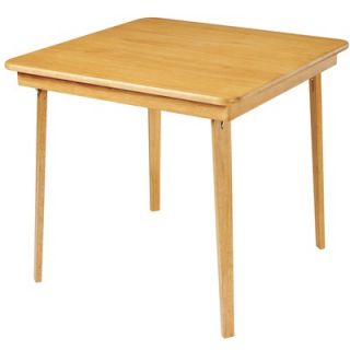 Stakmore Straight Edge Wood Folding Card Table in Oak