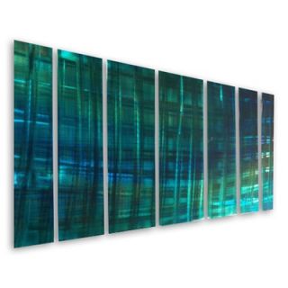  Ash Carl Metal Wall Art in Blue and Turquoise   23.5 x 60
