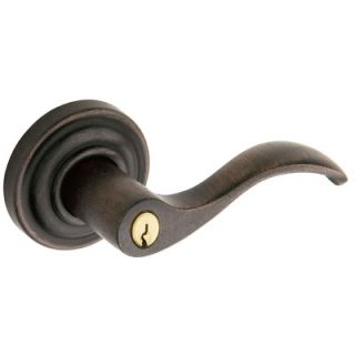 Baldwin Wave Keyed Entry Lever with Left Handling and Emergency Exit