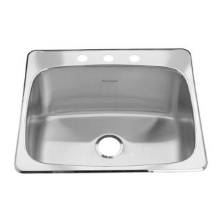  Hole Stainless Steel Drop In 20.13 x 20.56 Single Bowl Utility Sink