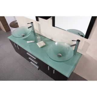 Design Element Modena 60 Double Sink Vanity Set in Espresso