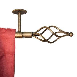 BCL Drapery Hardware Wire Twist Ceiling Mount Curtain Rod in Gold