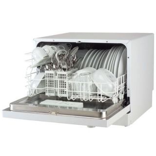 Premia 6 Place Setting Countertop Compact Dishwasher   PDW 66EW
