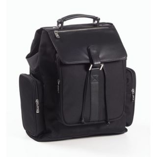 Clava Leather Nylon and Leather Backpack in Black   66 3230BLK