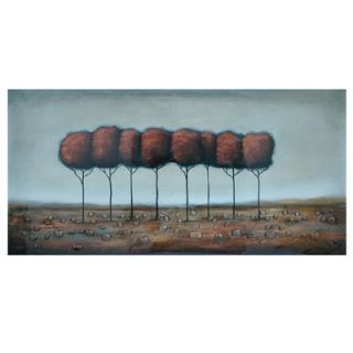  Trees Stretched Canvas High Gloss Oil Painting   30 x 60   CVBWF033