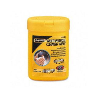 Multipurpose Cleaning Wet Wipes, Cloth, 6 x 9, 65/Tub